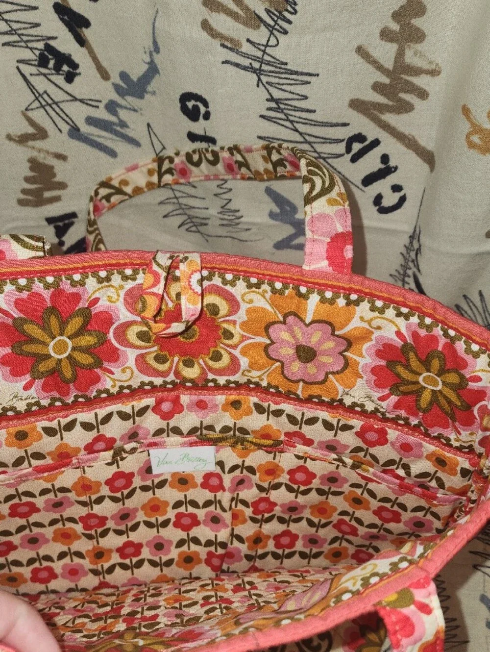 Vera Bradley Forkloric Quilted Floral Tote